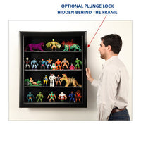 BLACK SHADOW BOX 30" x 40" with 3" DEEP BLACK INTERIOR + ADJUSTABLE SHELVES