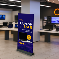 Modern Mount Floor Poster Board Display Stand | Steel Base 36" Wide