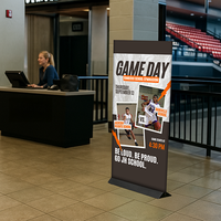 Modern Mount Floor Poster Board Display Stand | Steel Base 36" Wide