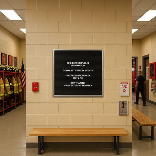Open Face Vinyl Letter Board 30x30 Aluminum Frame