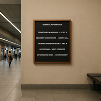 Open Face Vinyl Letter Board 30x36 Wood Frame