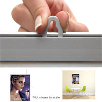 Poster Snap Bar Set 36 Inches Wide holds Graphics Up To 36" Wide | Display in Portrait Position from Ceiling or Wall Mount