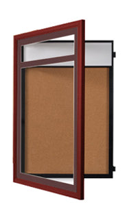 36 x 36 Wood Framed Designer Bulletin Board with Personalized Header Message