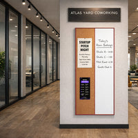 Value Line Combo Board 36x84 Wood Framed Cork Bulletin Marker Board (Open Face with Wood Trim)