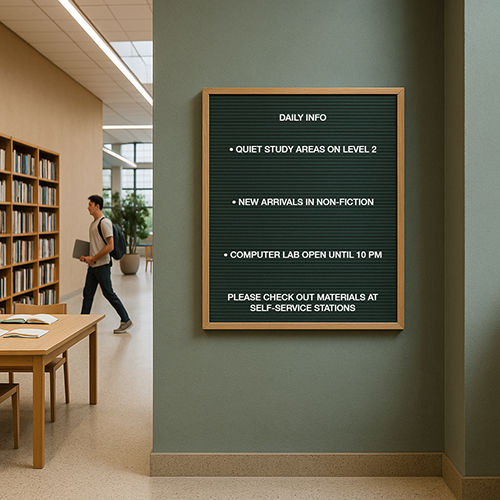 Open Face Vinyl Letter Board 40x50 Wood Frame