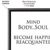 Mitered Corners Snap Frame with 1 1/4 Wide Black Frame Profile