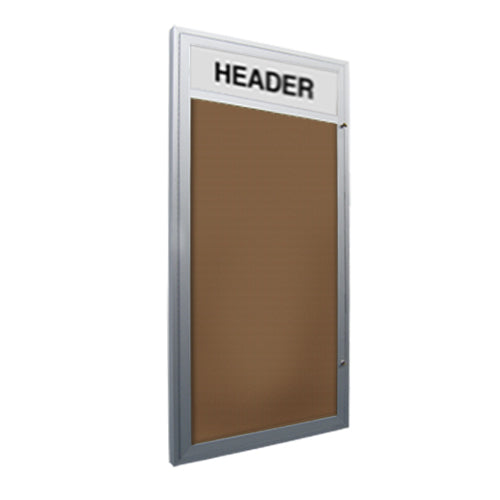 48x96 Large Outdoor Poster Cases with Header (Single Door) – Displays4Sale