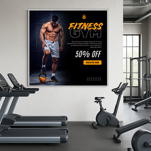 Extra Large Snap Open Frame 48x48 Front Loading Poster Snap Frame with 1 1/4" Wide Metal Profile