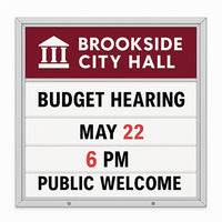 Value Line Outdoor 48x48 Marquee Reader Board with Your Personalized Header | Single-Sided, Wall Mount