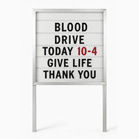 Value Line Free-Standing Outdoor 48x48 Reader Board with Posts, Single-Sided, Metal Display Case