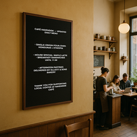 Open Face Vinyl Letter Board 48x72 Wood Frame