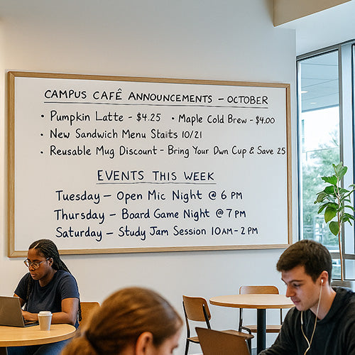 48x84 Wood Framed White Board Dry Erase Marker Boards