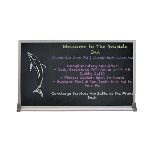 Value Line 12x84 BLACK Chalk Board with Aluminum Frame