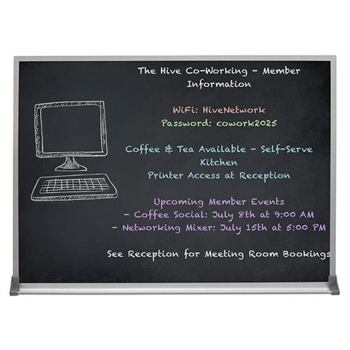 Value Line 11x17 BLACK Chalk Board with Aluminum Frame