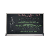 Value Line 48x48 BLACK Chalk Board with Aluminum Frame