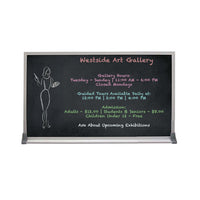 Value Line 8.5x11 BLACK Chalk Board with Aluminum Frame