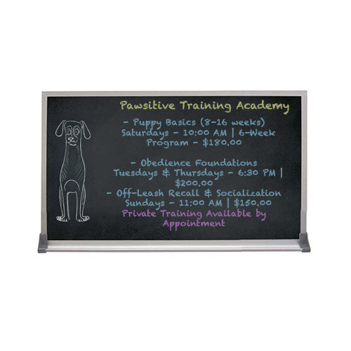 Value Line 16x20 BLACK Chalk Board with Aluminum Frame