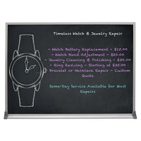 Value Line 14x14 BLACK Chalk Board with Aluminum Frame