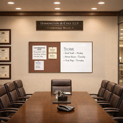 Value Line Combo Board 60x36 Corkboard Marker Board | Open Face with Wood Frame Trim