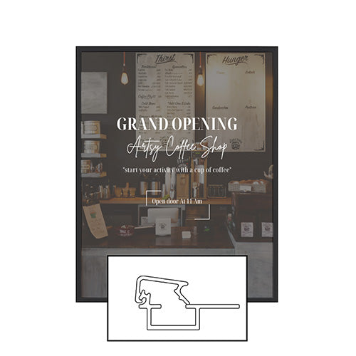 MINI 13x19 Poster Snap Frames (.60" Wide Frame Profile)