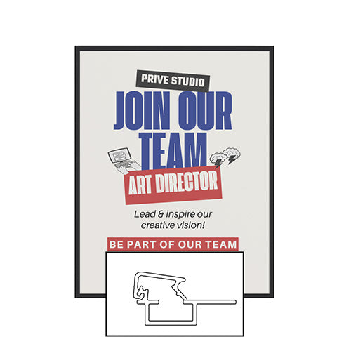 MINI 17x23 Poster Snap Frames (.60" Wide Frame Profile)