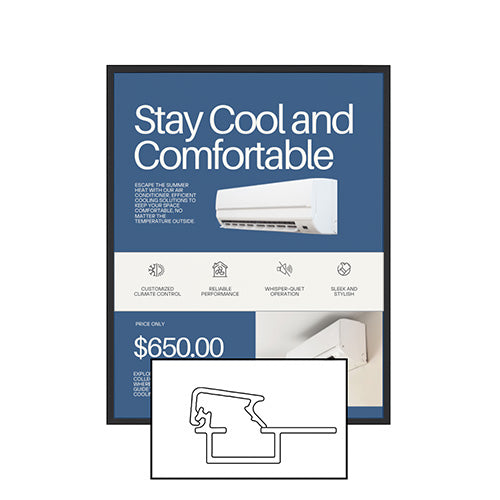 MINI 22x28 Poster Snap Frames (.60" Wide Frame Profile)