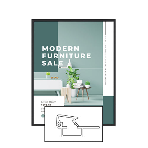 MINI 20x28 Poster Snap Frames (.60" Wide Frame Profile)