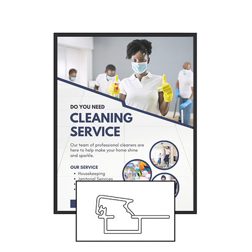 MINI 30x36 Poster Snap Frames (.60" Wide Frame Profile)