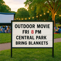 Freestanding Value Line Outdoor 72x48 Marquee Reader Boards + Posts | Single Sided