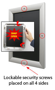 8 x 10 Poster Snap Frame SwingSnaps (with Security Screws)