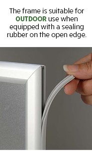 8.5x11 Slide-In Frame with 1" Wide Silver Sign Frame Profile