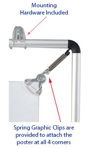 8.5x11 Easy Clip Poster Display which can Mount to Wall, Ceiling or Window