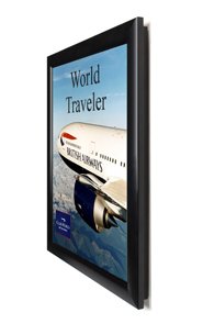 Easy Change 8.5 by 14 Metal Poster Display Swings Open