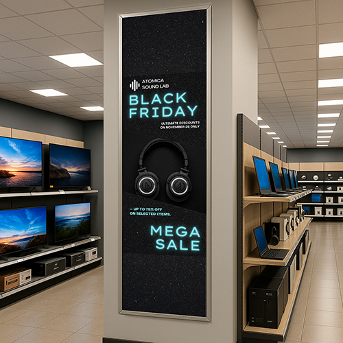 Extra Large Snap Open Frame 24x84 Front Loading Poster Snap Frames (1 1/4" Mitered Corners)