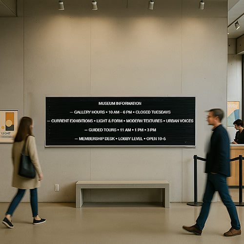 Open Face Vinyl Letter Board 84x24 Aluminum Frame