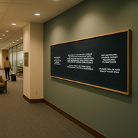 Open Face Vinyl Letter Board 84x36 Wood Frame