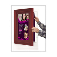 Wood 362 Poster Display SwingFrames 12x12 with Matboard