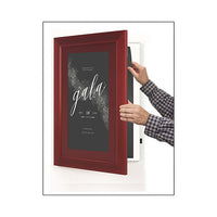 SwingFrame Wood #362 Poster Display Frame 36x48 with Matboard, Quick Change, Swing Open Frame