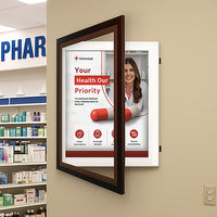 Wood 362 Poster Display SwingFrames 11x14 with Matboard