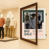 Wood 362 Poster Display SwingFrames 8.5x11 with Matboard