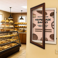 Wood Frame #362 Poster Display SwingFrames with Matboard Border, Swing Open, Quick Change Poster Frame in 45+ Sizes + Custom Sizes