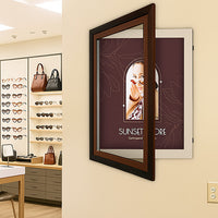 Wood 362 Poster Display SwingFrames 10x20 with Matboard