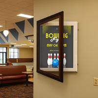 Wood 362 Poster Display SwingFrames 12x36 with Matboard