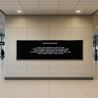 Open Face Vinyl Black Letter Board 96 x 24 - Extra Large Silver Trim Aluminum Frame Border