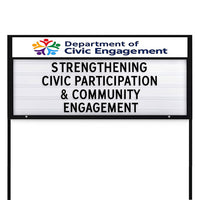 Value Line Outdoor 96x48 Marquee Reader Boards with Personalized Header + 2 Posts | Single Sided