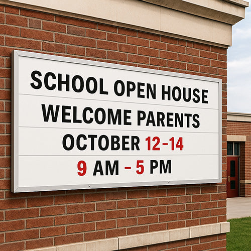 Value Line Outdoor 96x48 Marquee Reader Board | Wall, Single-Sided Changeable Letter Board
