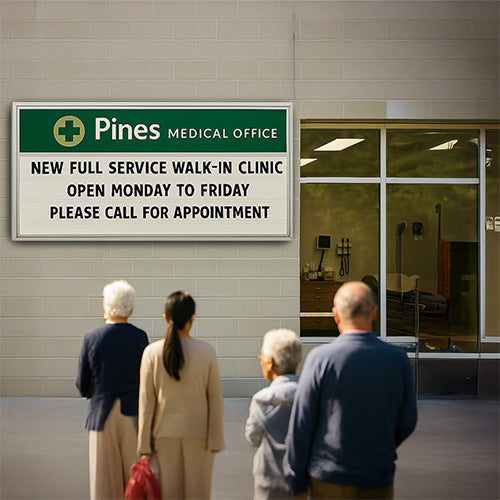 Value Line Outdoor 96x48 Marquee Reader Boards with Personalized Header | Single-Sided Metal Cabinet