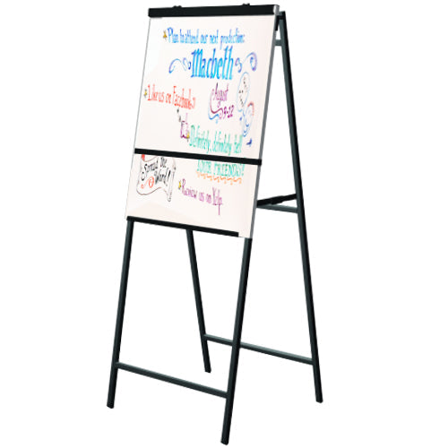 A-FRAME DRY ERASE EASEL DISPLAYS WITH WHITE ALUMINUM BOARD (FOLDING LEG POSTS)