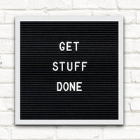 Colorful Framed Access Letterboards 12" x 12" | Shown in White Finish