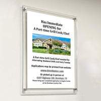 8 x 10 Sign Holder with Standoff Hardware